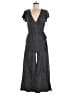 Max Studio Chevron-herringbone Gray Black Jumpsuit Size M - photo 1