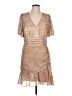 Express 100% Polyester Animal Print Tan Cocktail Dress Size L - photo 1