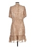 Express 100% Polyester Animal Print Tan Cocktail Dress Size L - photo 2