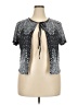 Unbranded Silver Short Sleeve Blouse Size XXL - photo 1