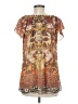 Unity World Wear 100% Polyester Orange Short Sleeve Blouse Size M - photo 2