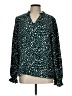 Shein 100% Polyester Green Long Sleeve Blouse Size 12 - photo 1