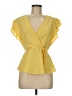 Monteau Yellow Short Sleeve Blouse Size M - photo 1