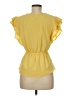 Monteau Yellow Short Sleeve Blouse Size M - photo 2