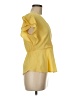 Monteau Yellow Short Sleeve Blouse Size M - photo 4