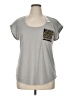 Ann Taylor LOFT Outlet Gray Short Sleeve Top Size XL - photo 1