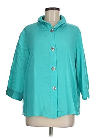 Fridaze 3/4 Sleeve Button-Down Shirt (view 1)