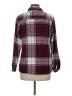 rue21 Plaid Burgundy Long Sleeve Blouse Size M - photo 2