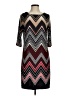 Studio One Chevron-herringbone Burgundy Cocktail Dress Size M - photo 1