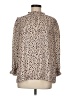 Unbranded 100% Polyester Animal Print Tan Long Sleeve Blouse Size M - photo 1