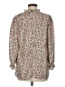 Unbranded 100% Polyester Animal Print Tan Long Sleeve Blouse Size M - photo 2