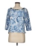 Ruby Rd. Blue 3/4 Sleeve Blouse Size M - photo 1