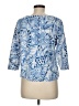 Ruby Rd. Blue 3/4 Sleeve Blouse Size M - photo 2