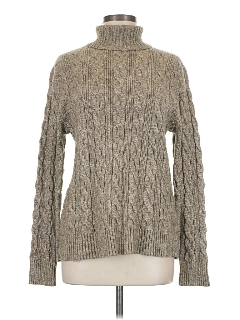 Pre-owned Express Turtleneck Sweater In Gray