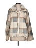 VICI 100% Polyester Plaid Ivory Faux Fur Jacket Size L - photo 1