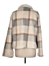 VICI 100% Polyester Plaid Ivory Faux Fur Jacket Size L - photo 2