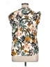 Daniel Rainn 100% Rayon Tropical Ivory Sleeveless Blouse Size XL - photo 2