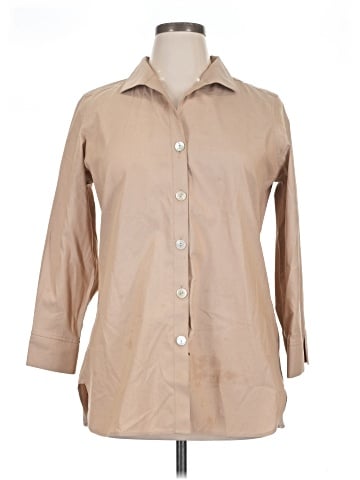 Foxcroft 3/4 Sleeve Button-Down Shirt (view 1)