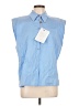 Pinko Blue Sleeveless Button-Down Shirt Size 10 - photo 1