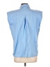 Pinko Blue Sleeveless Button-Down Shirt Size 10 - photo 2