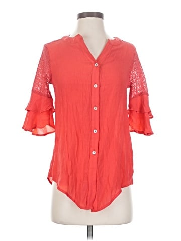 Always Indigo 3/4 Sleeve Blouse (view 1)