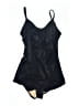 Unbranded Solid Black One Piece Swimsuit Size XXS (estimated) - photo 1