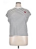 Unbranded Stripes White Short Sleeve T-Shirt Size XL (estimated) - photo 1