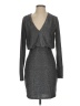 Bebe Metallic Gray Cocktail Dress Size S - photo 1