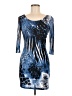 Sugar & Spice Graphic Blue Cocktail Dress Size M - photo 1