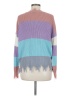 Nikka K 100% Acrylic Color Block Purple Pullover Sweater Size M - photo 2