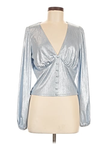 Flat White Long Sleeve Blouse (view 1)