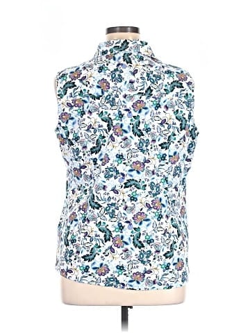 Basic Editions Sleeveless Button-Down Shirt (view 2)