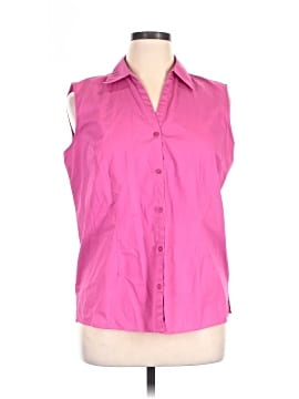 Basic Editions Sleeveless Button Down Shirt