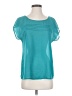 Zara Basic Teal Short Sleeve Blouse Size S - photo 1