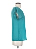 Zara Basic Teal Short Sleeve Blouse Size S - photo 4