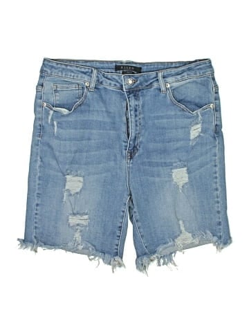 Risen Denim Shorts (view 1)
