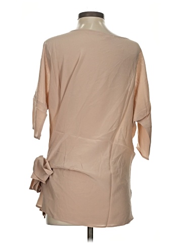 Gold Hawk 3/4 Sleeve Silk Top (view 2)