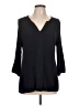 Tribella 100% Rayon Black 3/4 Sleeve Blouse Size L - photo 1