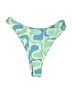 Aurelle Print Blue Swimsuit Bottoms Size S - photo 1
