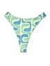 Aurelle Print Blue Swimsuit Bottoms Size S - photo 2