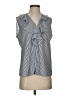 Karl Lagerfeld Paris 100% Polyester Gray Black Sleeveless Blouse Size 4 - photo 1