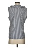 Karl Lagerfeld Paris 100% Polyester Gray Black Sleeveless Blouse Size 4 - photo 2
