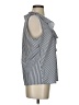 Karl Lagerfeld Paris 100% Polyester Gray Black Sleeveless Blouse Size 4 - photo 4