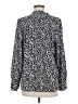Ann Taylor LOFT Animal Print Black Long Sleeve Blouse Size M - photo 2