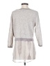 Elie Tahari Gray 3/4 Sleeve Top Size S - photo 2