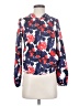 Richcoco 100% Rayon Floral Blue Jacket Size S - photo 1