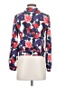 Richcoco 100% Rayon Floral Blue Jacket Size S - photo 2