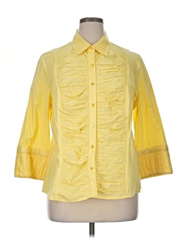 Peck & Peck 3/4 Sleeve Button-Down Shirt (view 1)