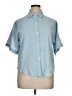 Assorted Brands Solid Blue Short Sleeve Blouse Size XL - photo 1