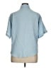 Assorted Brands Solid Blue Short Sleeve Blouse Size XL - photo 2